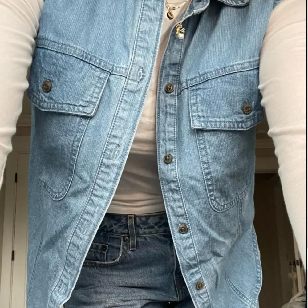Universal Thread Jean Jacket Vest L - Picture 2 of 9